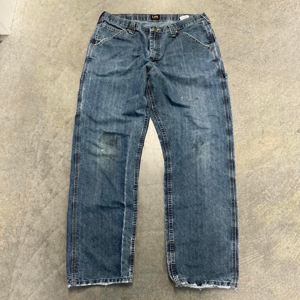 Men's Lee Carpenter Jeans Hammer Loop Utility Workwear Essential 36x30